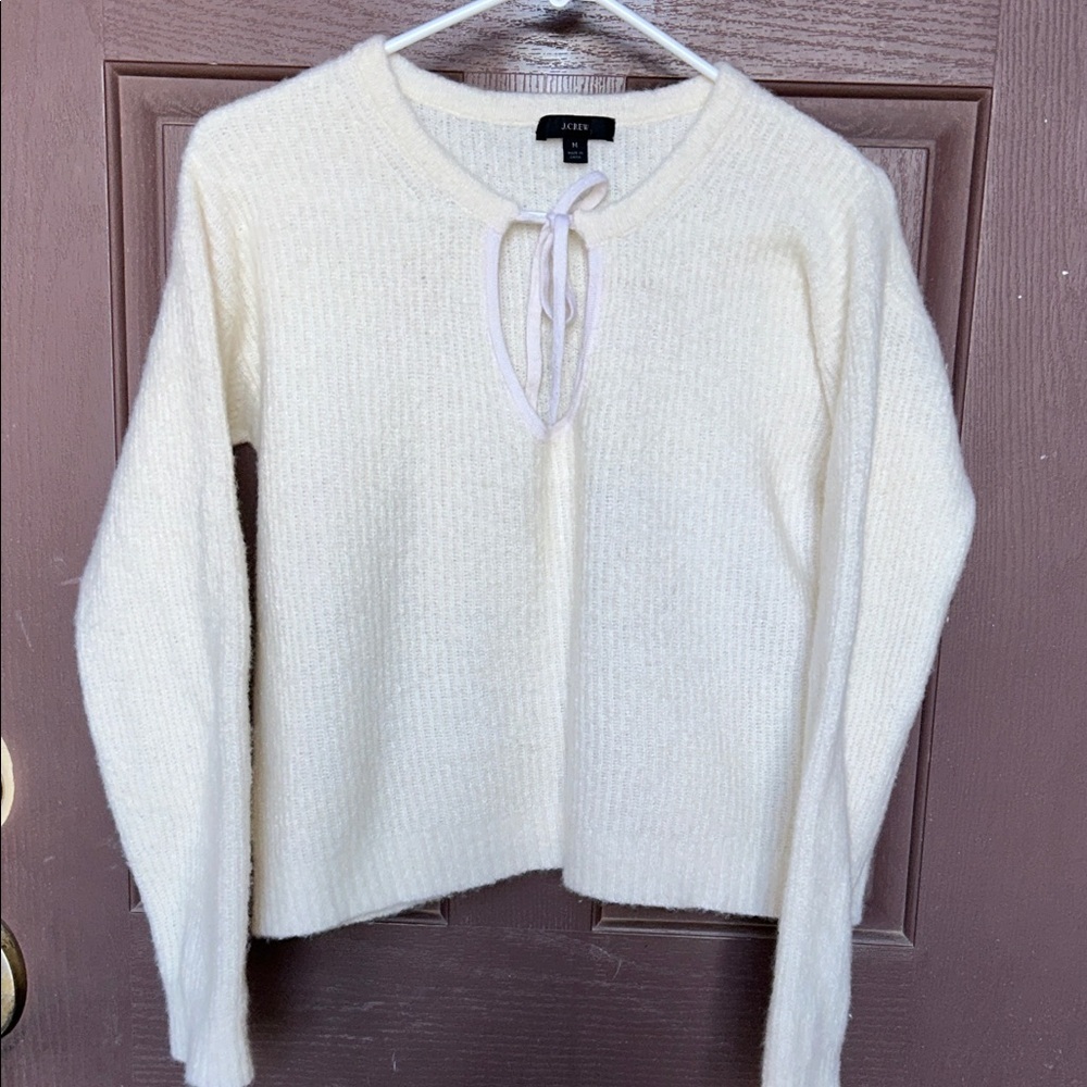 J. Crew Women's Cream Crew Neck Sweater